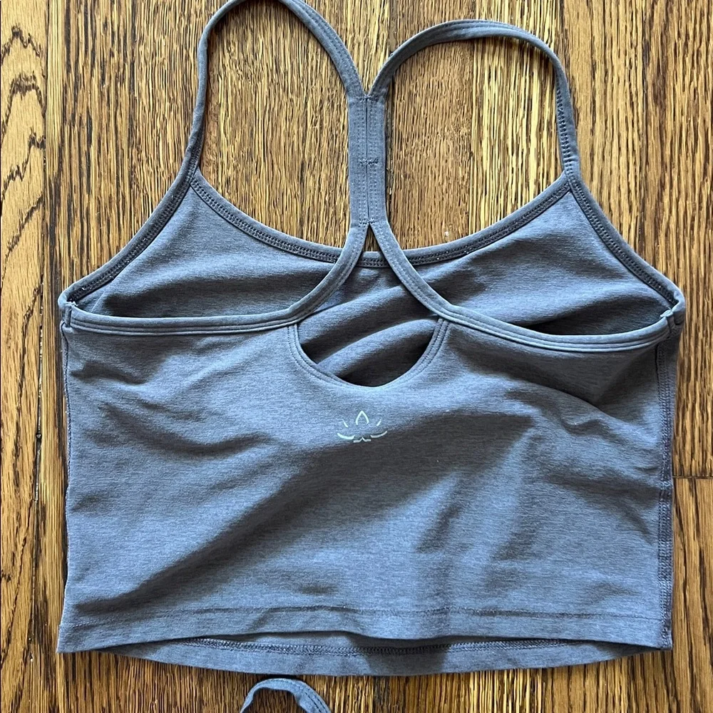 Beyond Yoga spacedye slim racerback bra & cropped tank in Brown - Picture 4 of 5